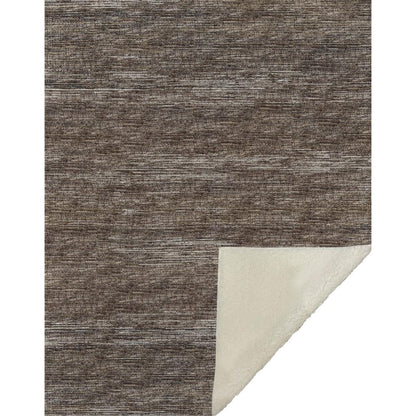 50" X 70" Brown And Beige Abstract Microfiber Plush Throw Blanket HomeRoots