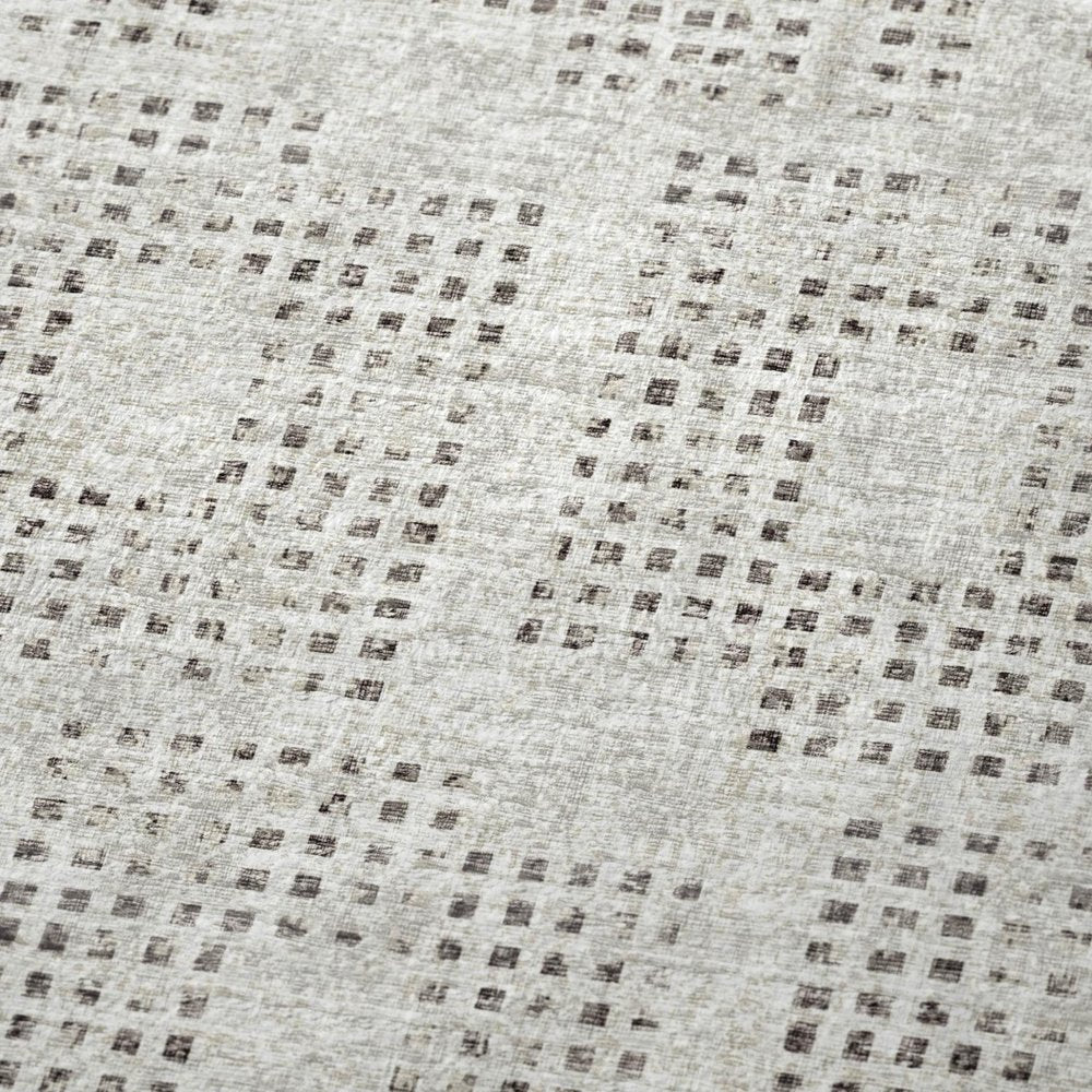 50" X 70" Beige And Charcoal Geometric Polyester Woven Plush Throw Blanket HomeRoots