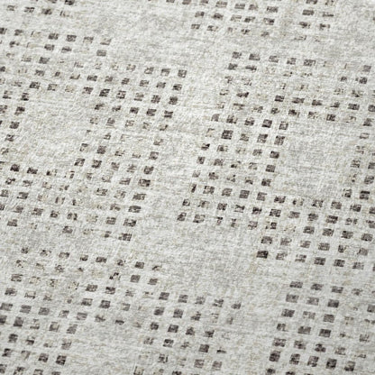 50" X 70" Beige And Charcoal Geometric Polyester Woven Plush Throw Blanket HomeRoots