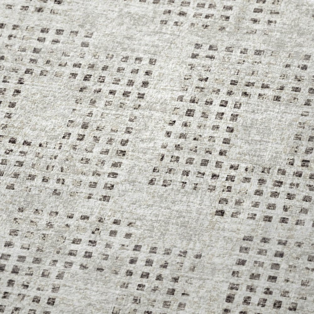 50" X 70" Beige And Charcoal Geometric Polyester Woven Plush Throw Blanket HomeRoots