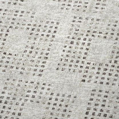 50" X 70" Beige And Charcoal Geometric Polyester Woven Plush Throw Blanket HomeRoots