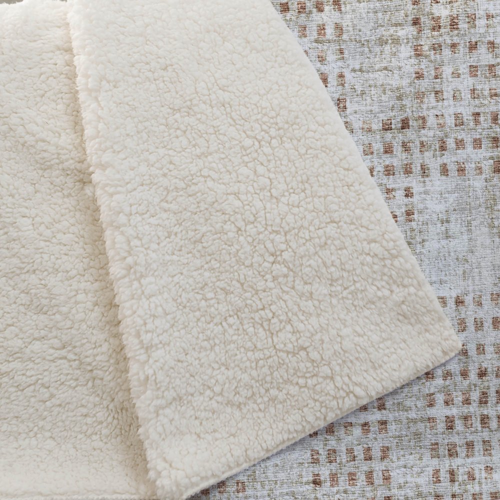 50" X 70" Cinnamon And Beige Geometric Polyester Woven Plush Throw Blanket HomeRoots