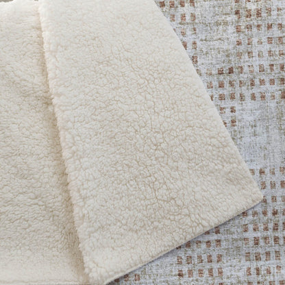 50" X 70" Cinnamon And Beige Geometric Polyester Woven Plush Throw Blanket HomeRoots