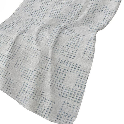 50" X 70" Silver And Blue Geometric Polyester Woven Plush Throw Blanket HomeRoots