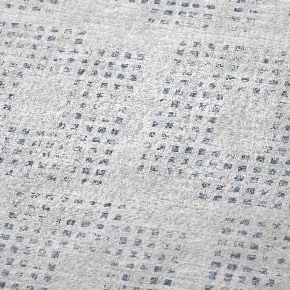 50" X 70" Silver And Blue Geometric Polyester Woven Plush Throw Blanket HomeRoots