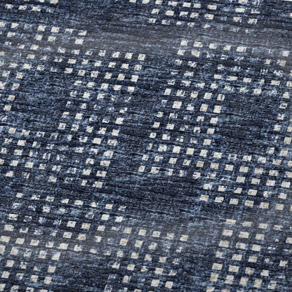 50" X 70" Blue And Ivory Geometric Polyester Woven Plush Throw Blanket HomeRoots