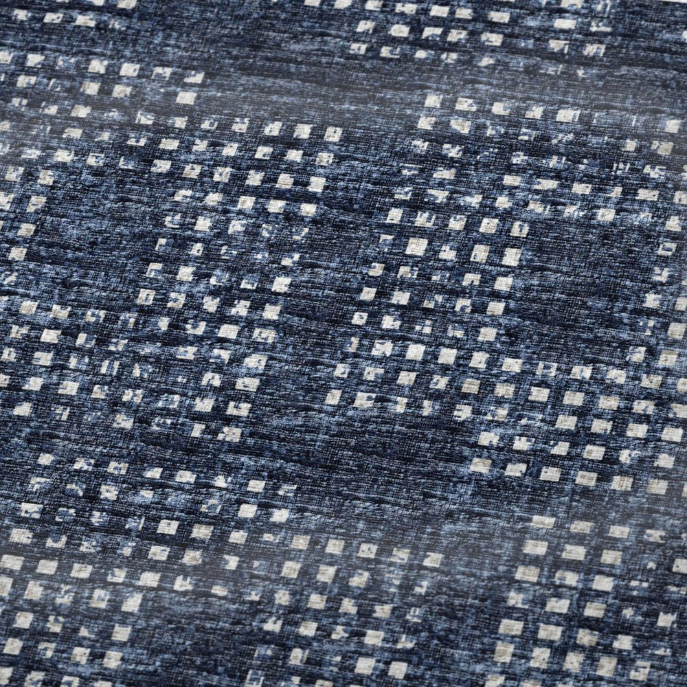 50" X 70" Blue And Ivory Geometric Polyester Woven Plush Throw Blanket HomeRoots