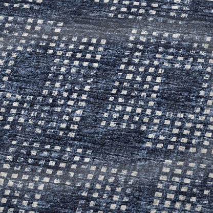50" X 70" Blue And Ivory Geometric Polyester Woven Plush Throw Blanket HomeRoots