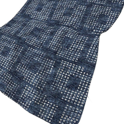 50" X 70" Blue And Ivory Geometric Polyester Woven Plush Throw Blanket HomeRoots