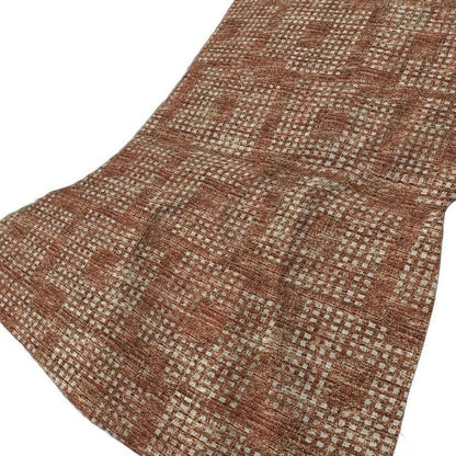 50" X 70" Brown And Beige Geometric Polyester Woven Plush Throw Blanket HomeRoots