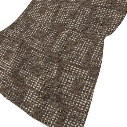 50" X 70" Brown And Ivory Geometric Polyester Woven Plush Throw Blanket HomeRoots