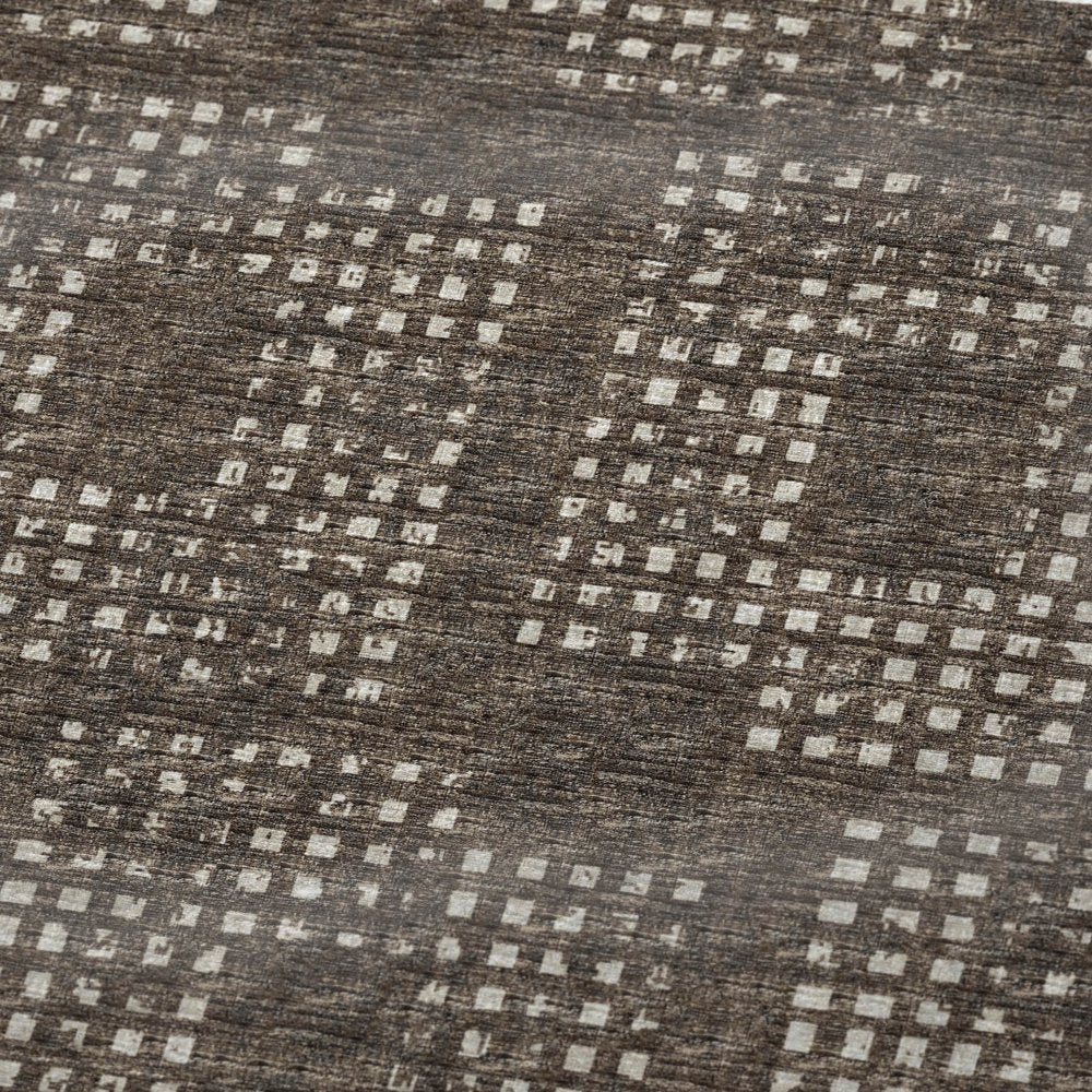 50" X 70" Brown And Ivory Geometric Polyester Woven Plush Throw Blanket HomeRoots