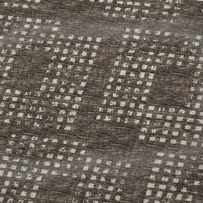 50" X 70" Brown And Ivory Geometric Polyester Woven Plush Throw Blanket HomeRoots