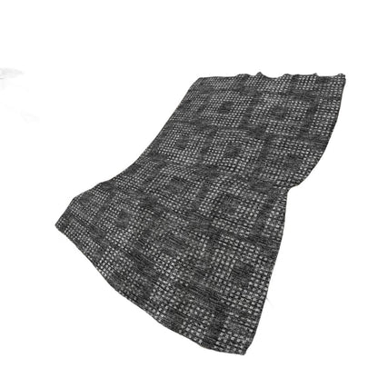 50" X 70" Black And Silver Geometric Polyester Woven Plush Throw Blanket HomeRoots
