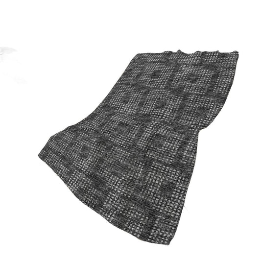 50" X 70" Black And Silver Geometric Polyester Woven Plush Throw Blanket