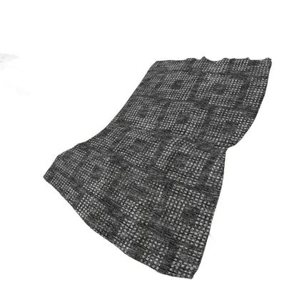 50" X 70" Black And Silver Geometric Polyester Woven Plush Throw Blanket HomeRoots