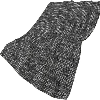 50" X 70" Black And Silver Geometric Polyester Woven Plush Throw Blanket HomeRoots
