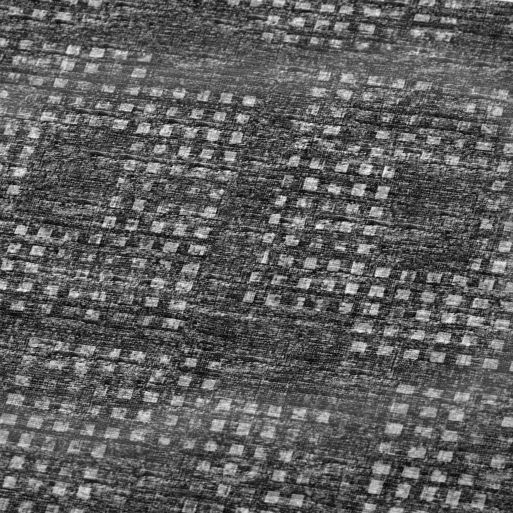 50" X 70" Black And Silver Geometric Polyester Woven Plush Throw Blanket HomeRoots
