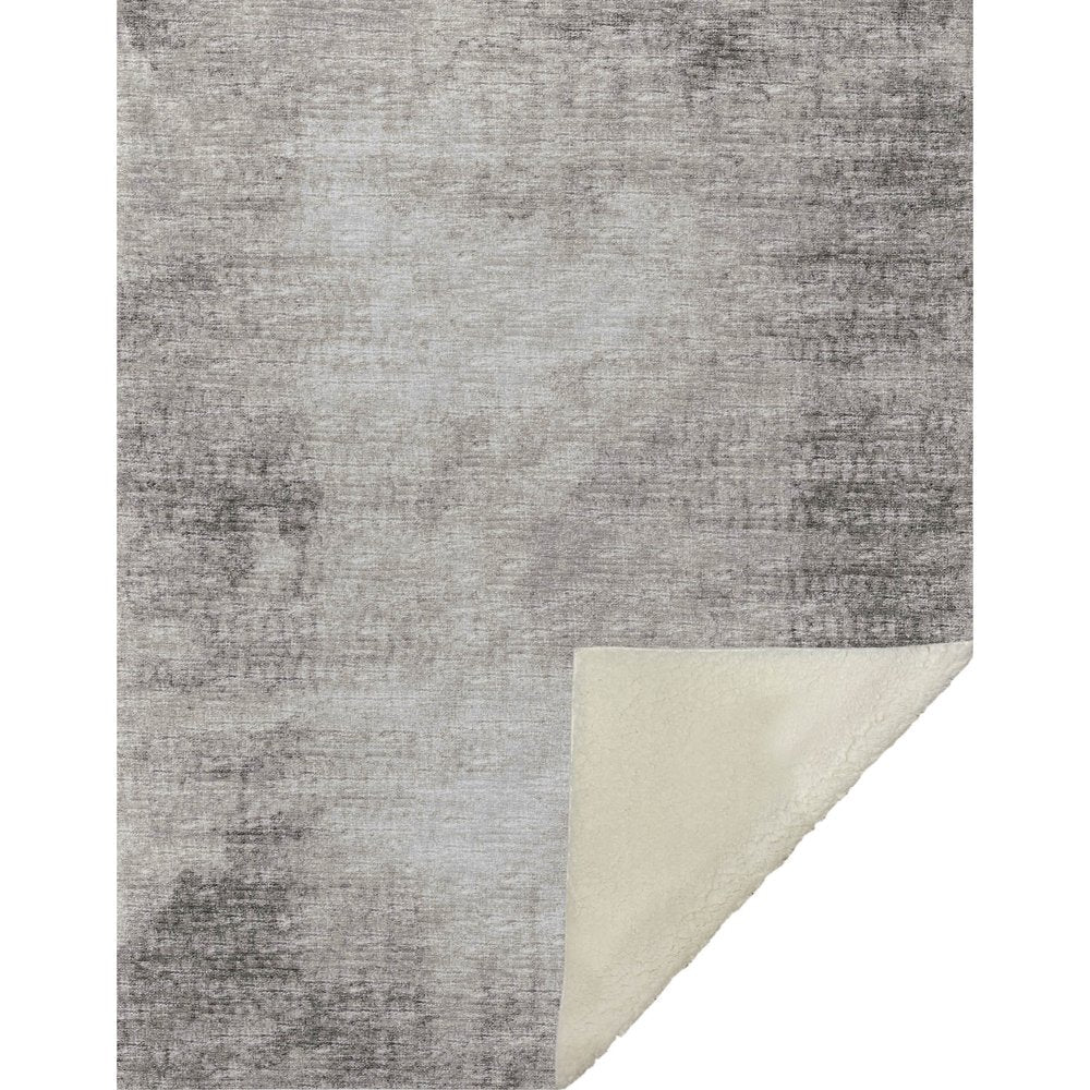 50" X 70" Coffee And Beige Abstract Microfiber Plush Throw Blanket HomeRoots