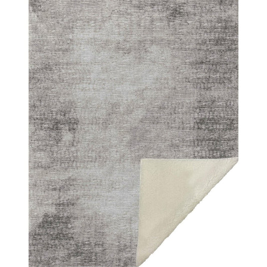 50" X 70" Coffee And Beige Abstract Microfiber Plush Throw Blanket HomeRoots