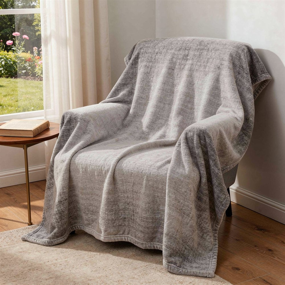 50" X 70" Coffee And Beige Abstract Microfiber Plush Throw Blanket HomeRoots