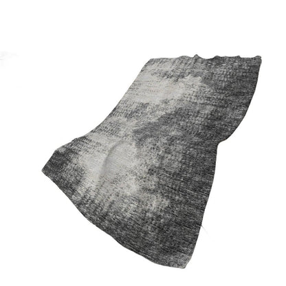 50" X 70" Black And Beige Abstract Polyester Woven Plush Throw Blanket HomeRoots