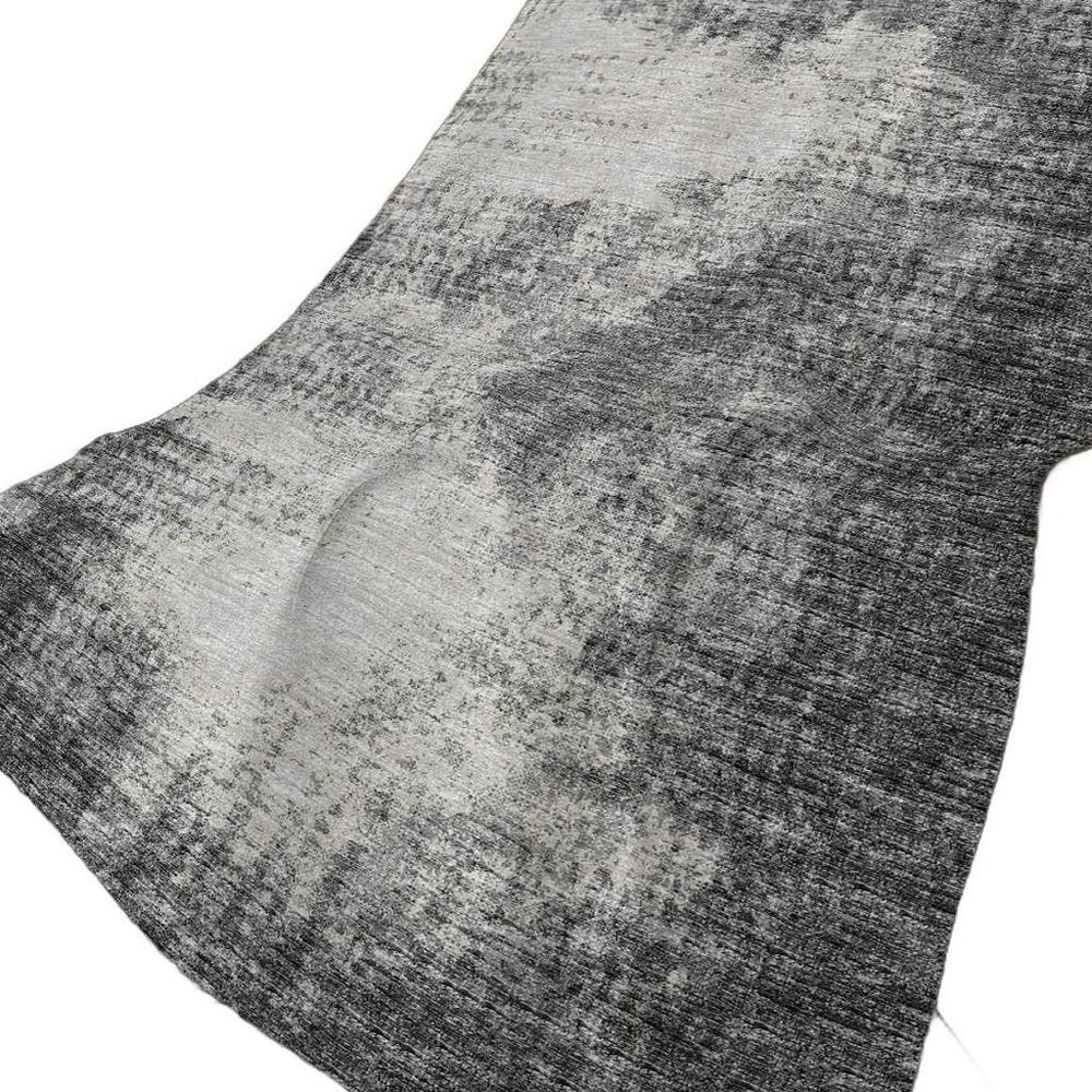 50" X 70" Black And Beige Abstract Polyester Woven Plush Throw Blanket HomeRoots