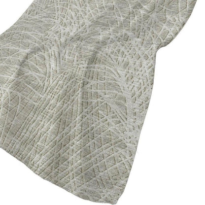50" X 70" Beige And Gray Abstract Polyester Woven Plush Throw Blanket HomeRoots