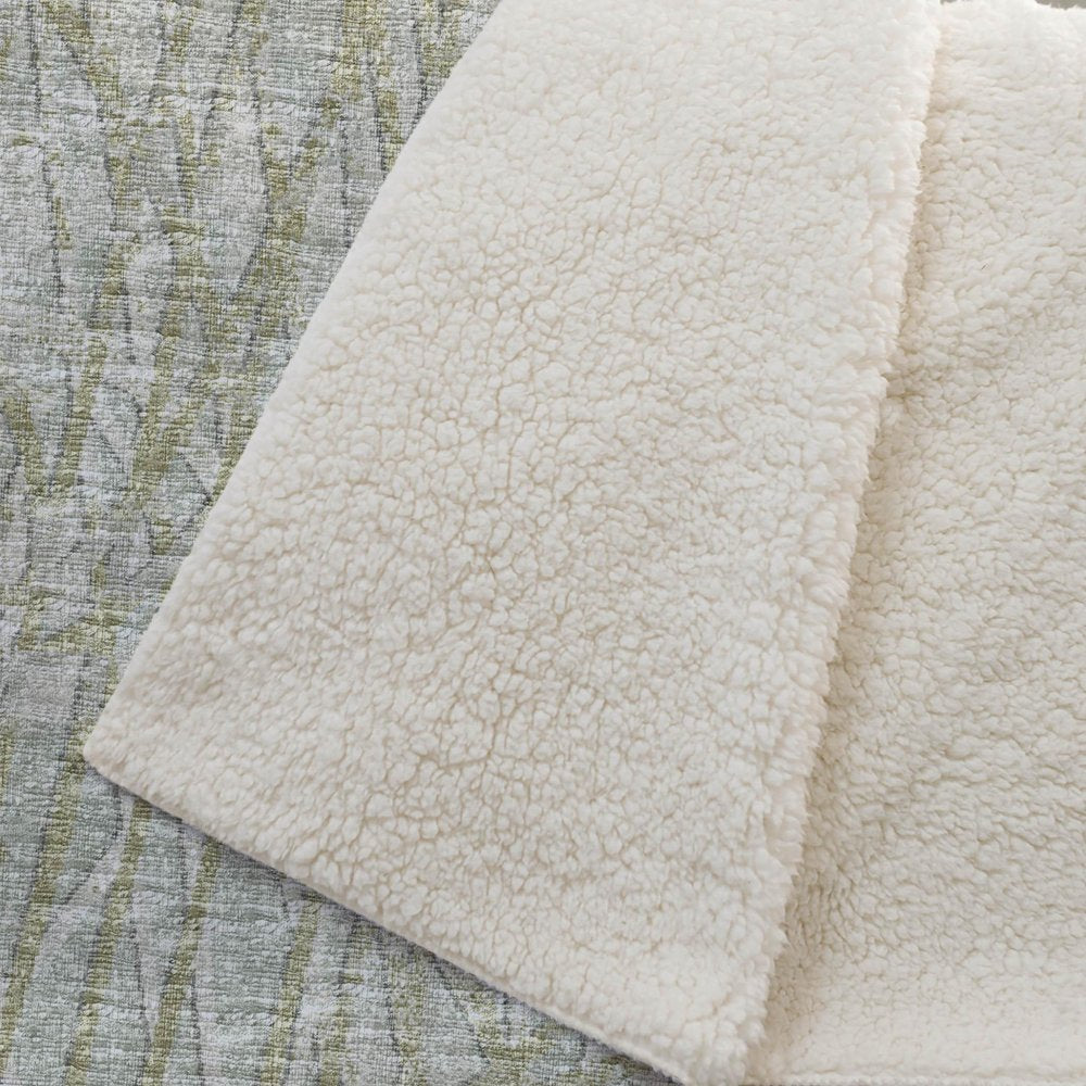 50" X 70" Sage And Beige Abstract Polyester Woven Plush Throw Blanket HomeRoots