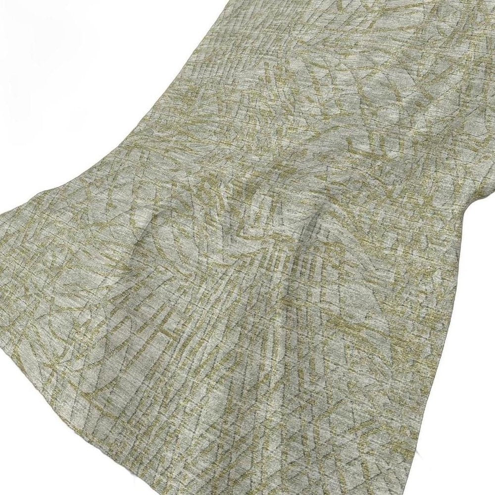 50" X 70" Sage And Beige Abstract Polyester Woven Plush Throw Blanket HomeRoots