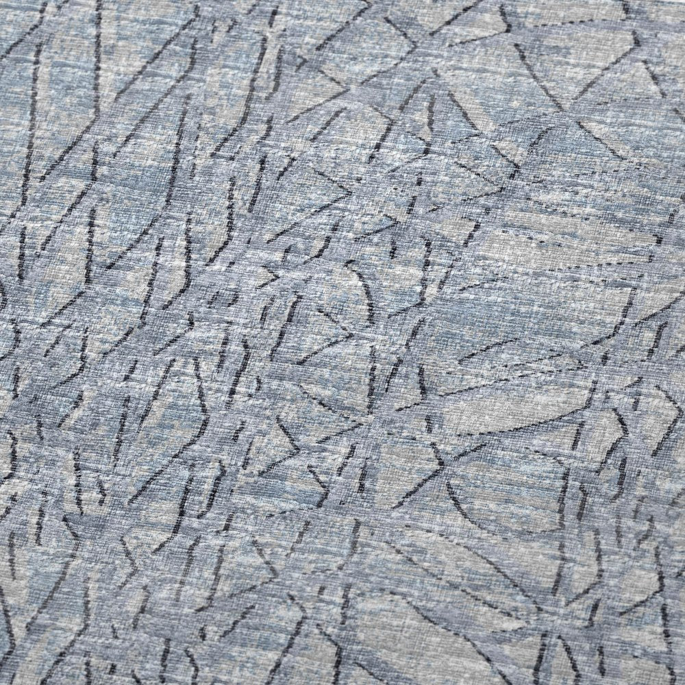 50" X 70" Blue And Beige Abstract Microfiber Plush Throw Blanket HomeRoots