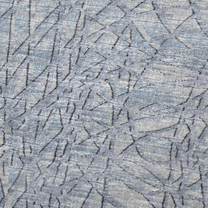 50" X 70" Blue And Beige Abstract Microfiber Plush Throw Blanket HomeRoots