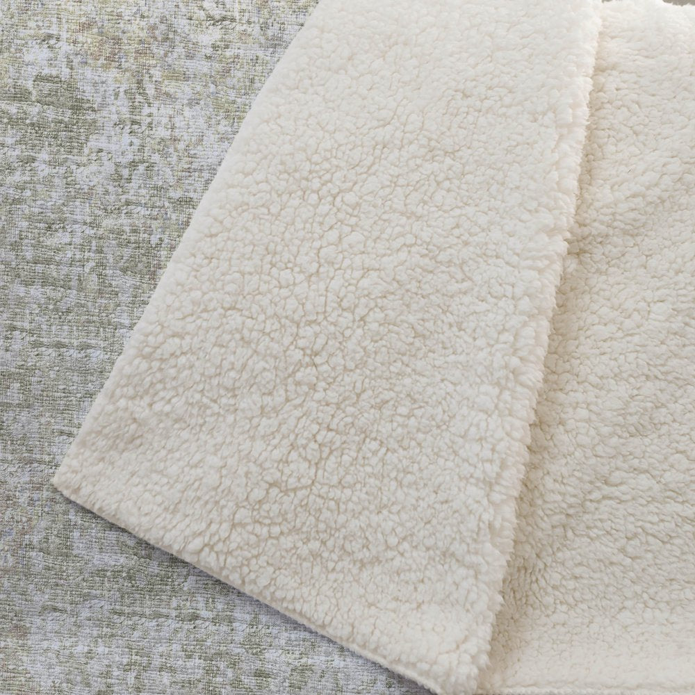 50" X 70" Beige And Gold Abstract Microfiber Plush Throw Blanket HomeRoots