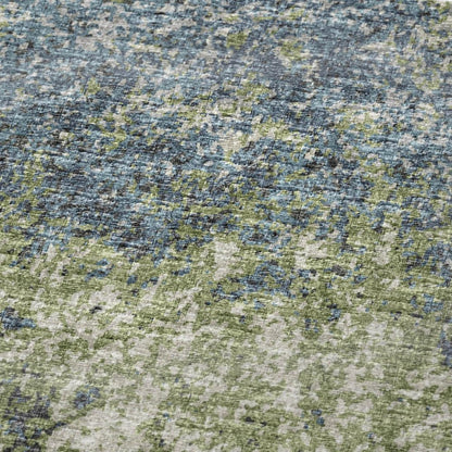 50" X 70" Green And Blue Abstract Polyester Woven Plush Throw Blanket HomeRoots