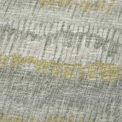 50" X 70" Sage And Gold Abstract Polyester Woven Plush Throw Blanket HomeRoots