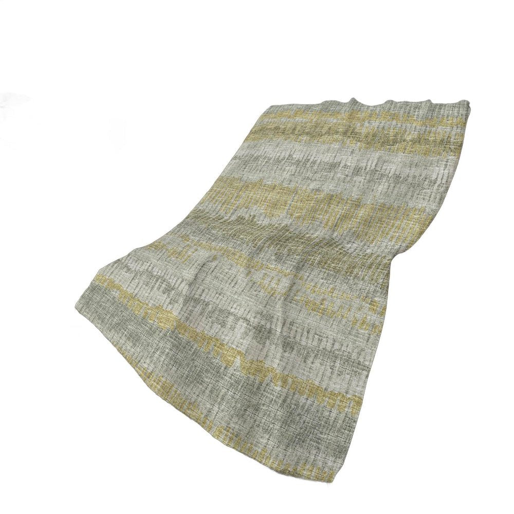 50" X 70" Sage And Gold Abstract Polyester Woven Plush Throw Blanket HomeRoots