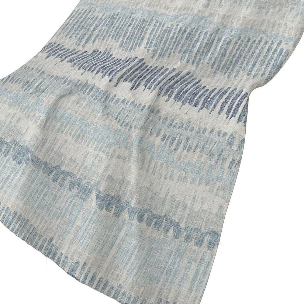 50" X 70" Blue And Beige Abstract Polyester Woven Plush Throw Blanket HomeRoots