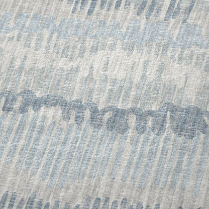 50" X 70" Blue And Beige Abstract Polyester Woven Plush Throw Blanket HomeRoots