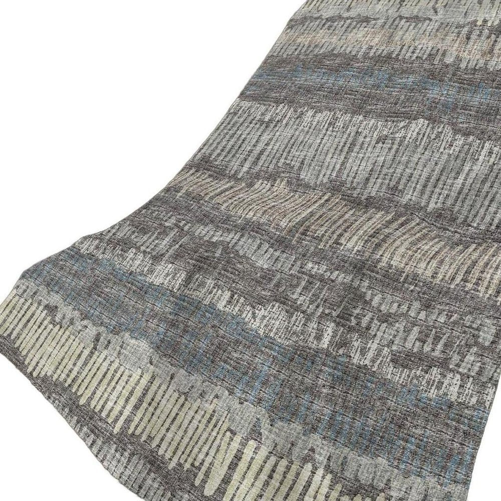 50" X 70" Gray And Charcoal Abstract Polyester Woven Plush Throw Blanket HomeRoots