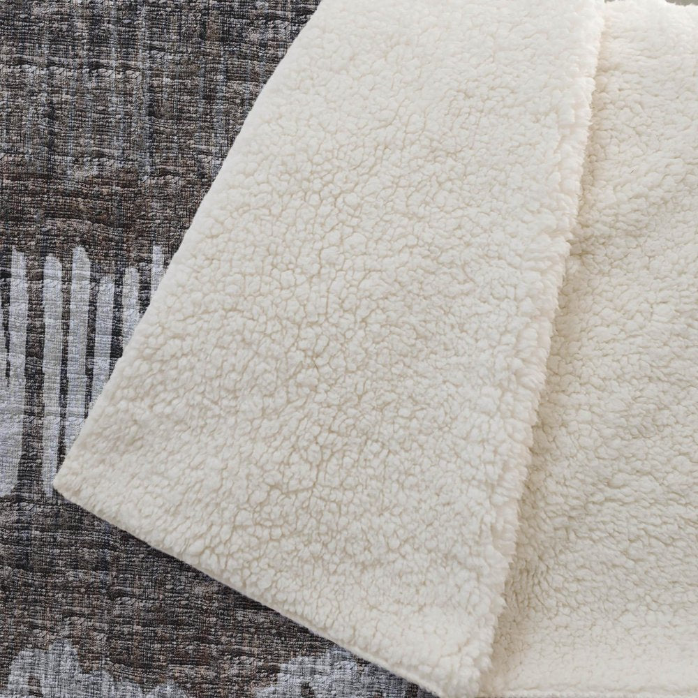 50" X 70" Brown And Beige Abstract Microfiber Plush Throw Blanket HomeRoots