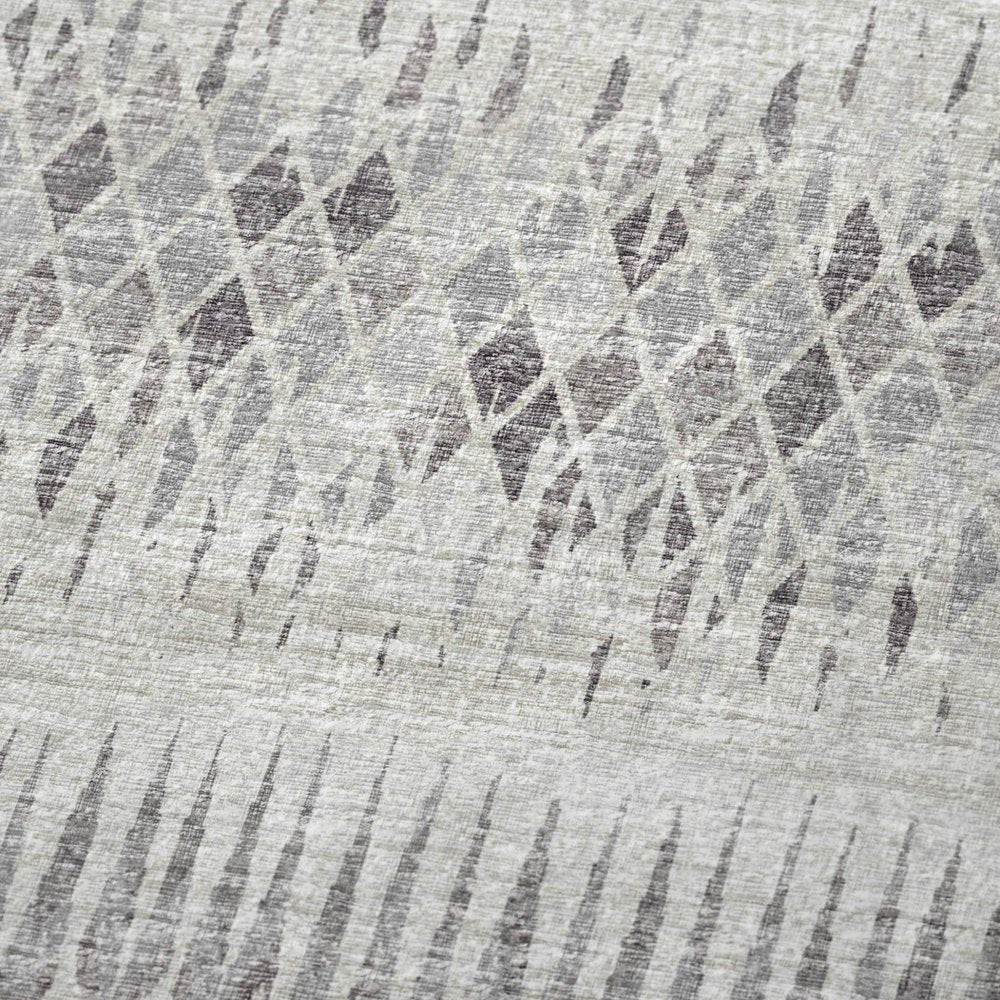 50" X 70" Beige And Gray Geometric Polyester Woven Plush Throw Blanket HomeRoots