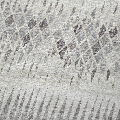 50" X 70" Beige And Gray Geometric Polyester Woven Plush Throw Blanket HomeRoots