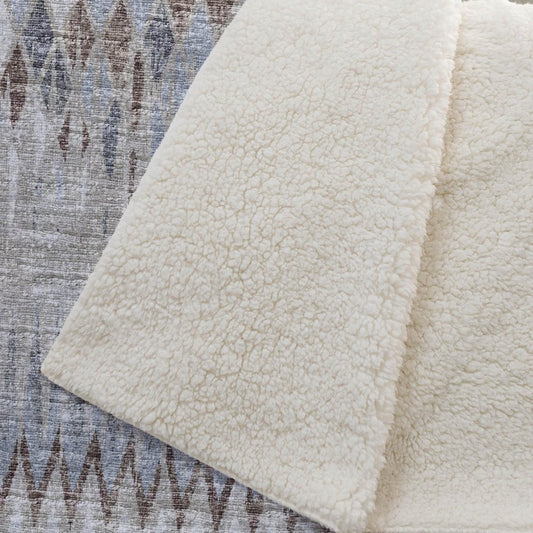 50" X 70" Blue And Gray Geometric Polyester Woven Plush Throw Blanket HomeRoots