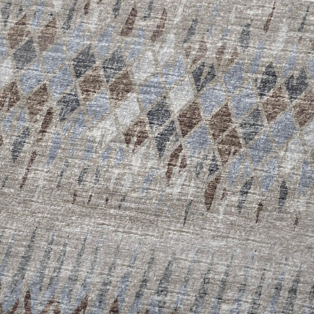 50" X 70" Blue And Gray Geometric Polyester Woven Plush Throw Blanket HomeRoots