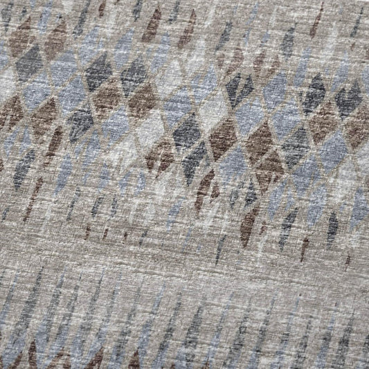50" X 70" Blue And Gray Geometric Polyester Woven Plush Throw Blanket HomeRoots