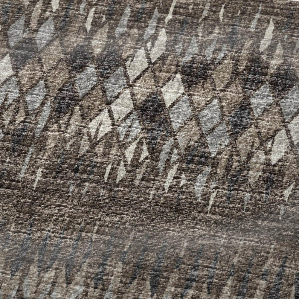 50" X 70" Brown And Beige Geometric Polyester Woven Plush Throw Blanket HomeRoots