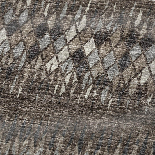 50" X 70" Brown And Beige Geometric Polyester Woven Plush Throw Blanket HomeRoots