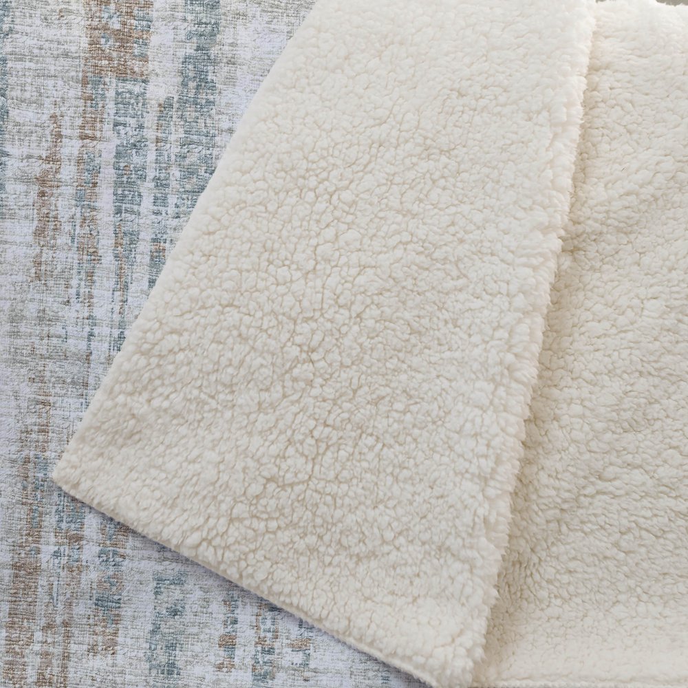 50" X 70" Ivory And Blue Abstract Polyester Woven Plush Throw Blanket HomeRoots