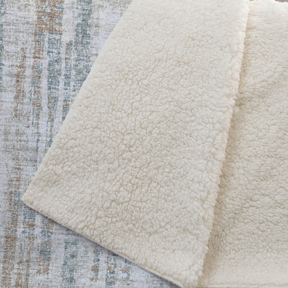 50" X 70" Ivory And Blue Abstract Polyester Woven Plush Throw Blanket HomeRoots