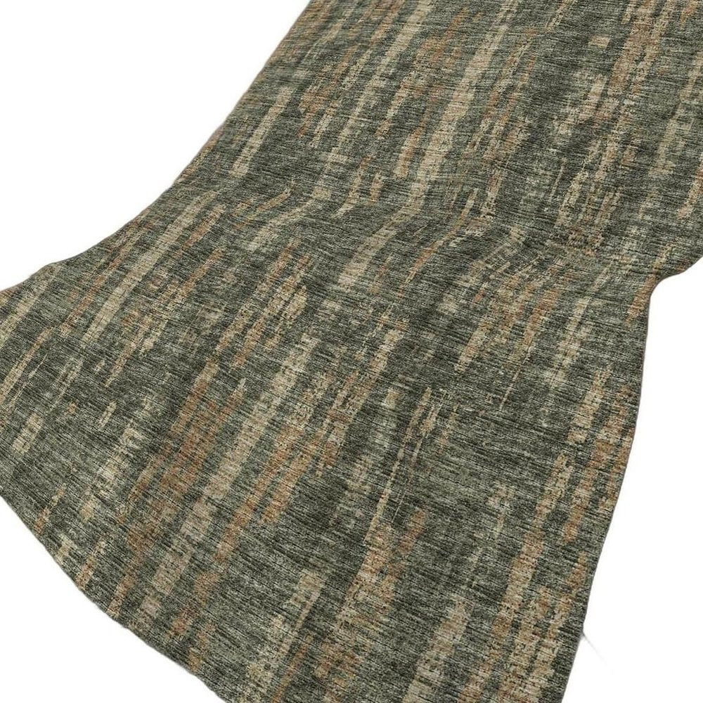 50" X 70" Green And Wheat Abstract Polyester Woven Plush Throw Blanket HomeRoots